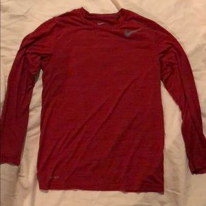 Nike Pro Training Long Sleeve Red Medium